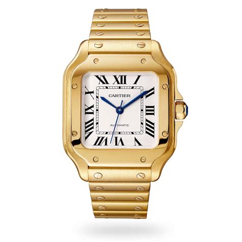 cartier gold watch mens|Cartier gold watch men's models.